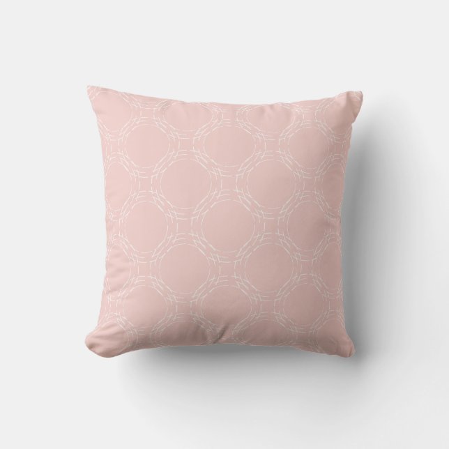 Chic Pastel Pink Pattern Cushion (Front)