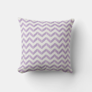 Chic Pastel purple grey Chevron Custom Monogram Cushion