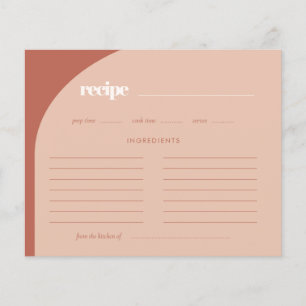 Chic peach terracotta arch Recipe card