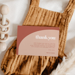 Chic peach terracotta arch Thank you card