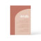 Chic peach terracotta arch wedding details card