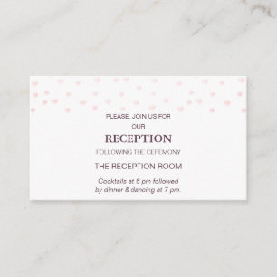 Chic Pearl Confetti on Cassis & White Wedding Enclosure Card