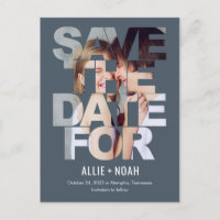 Chic Peek EDITABLE COLOR Save The Date Postcard