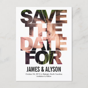 Chic Peek Save The Date Card