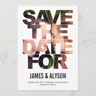 Chic Peek Save The Date Card