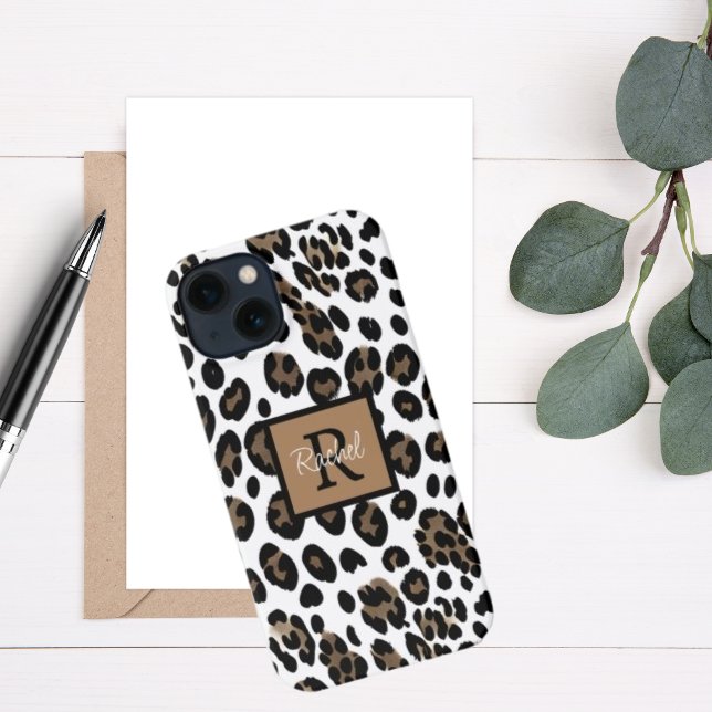 Chic Personalised Cheetah Print iPhone Case (Creator Uploaded)