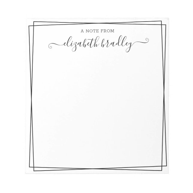 Chic Personalised | From The Desk Of Notepad (Front)