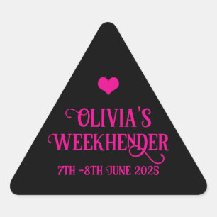 Chic Personalised Hen Do Stickers Bride Squad