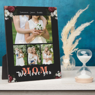 Chic Personalised Love You Mum 4 Family Photo Plaque