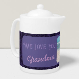 Chic Personalised Photo Text Grandma Gift Violet