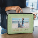 Chic Personalised Photo Text Mothers' Day Gift Laptop Sleeve<br><div class="desc">Personalise your laptop sleeve with the "Chic Personalised Photo Text" design! It can be customised with your favourite photo and text. Protect your laptop in style with this unique, unique sleeve that reflects your personality and style. Whether you want to add a photo of your loved ones, your favourite pet,...</div>