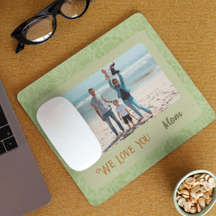 Chic Personalized Photo Text Mothers' Day Gift Mouse Pad