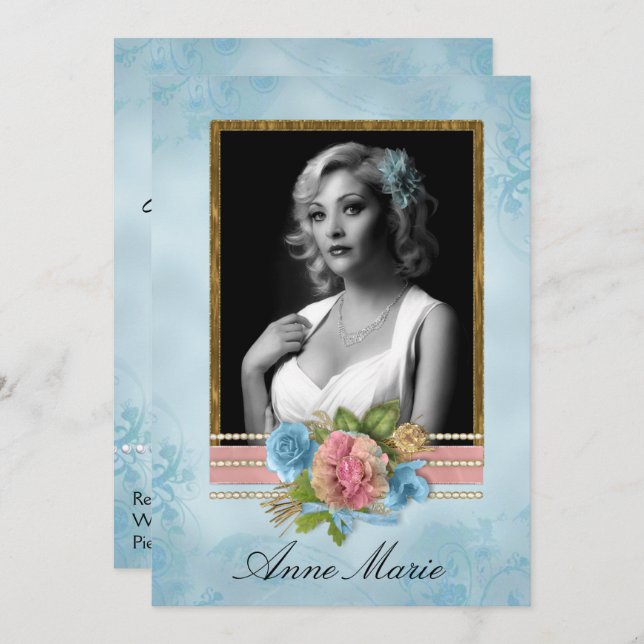 Chic Photo Bridal Shower Invitation (Front/Back)