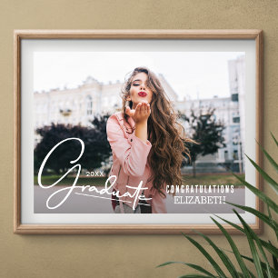 Chic Photo Congratulations Graduate Poster