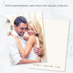 Chic Photo Cream Background For Vellum Overlay Invitation