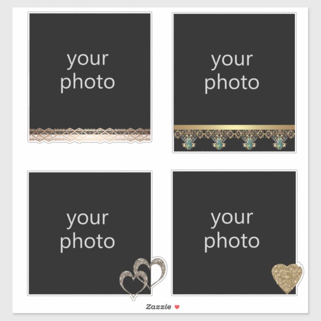 Chic photo frames stickers (Sheet)
