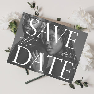Chic Photo LG Save the Date B&W Invitation