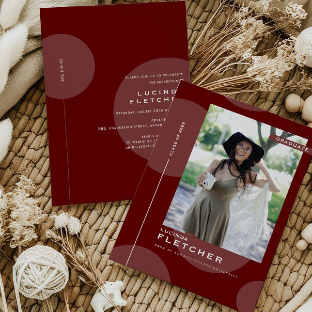 Chic Photo Template Graduate Graduation Party  (Creator Uploaded)