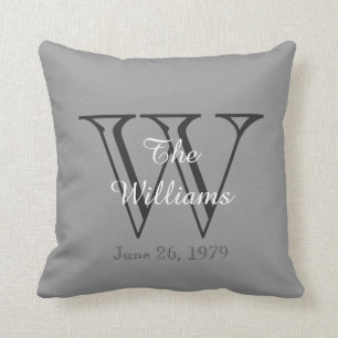 CHIC PILLOW_FAMILY NAME ON MONOGRAM CUSHION