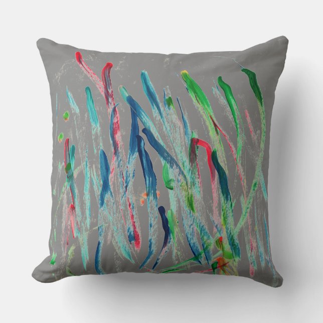 CHIC PILLOW_MODERN ORIGINAL ABSTRACT PAINTING CUSHION (Front)