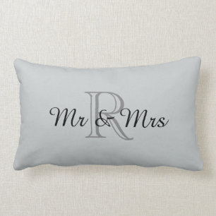 CHIC PILLOW_"Mr & Mrs" OVER MONOGRAM Lumbar Cushion