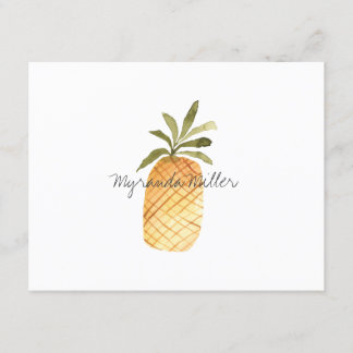 Chic Pineapple Personalised Recipe Card