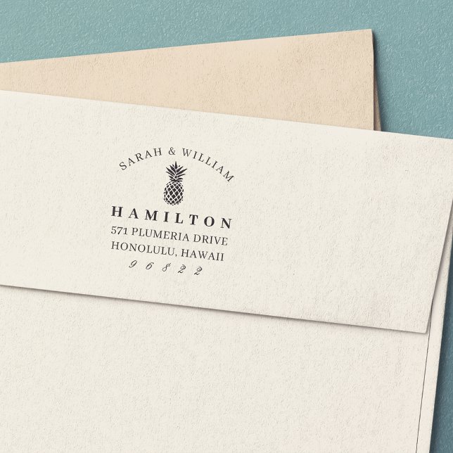 Chic Pineapple Return Address Self-inking Stamp (Creator Uploaded)