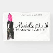 Chic pink and black watercolor lipstick Makeup 