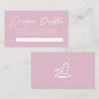 Chic Pink Baby Shower Diaper Raffle