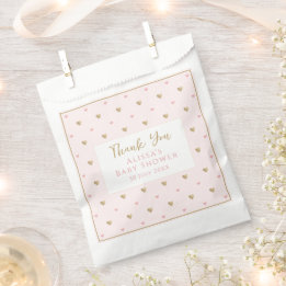 Chic Pink Baby Shower Favour Bag