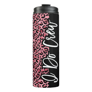 Chic Pink & Black Leopard Bachelorette Tumbler