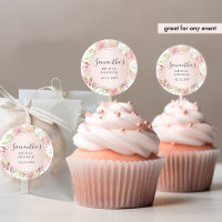 Chic Pink, Blush Rose Gold Floral Any Event Favour