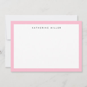 Chic Pink Border Personalised Card