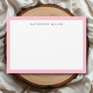 Chic Pink Border Personalised Card