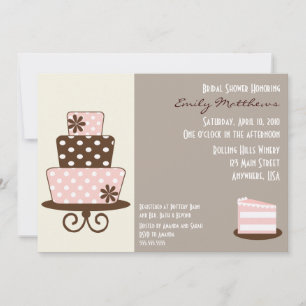 Chic Pink & Brown Invitation