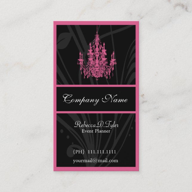 Chic pink Business Cards (Front)