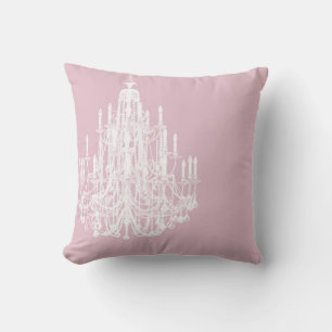 Chic Pink Chandelier Cushion