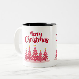 Chic Pink Christmas Vibes Holiday Mug