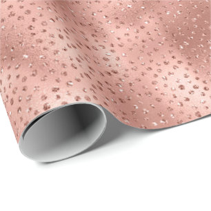 Chic Pink Confetti Wrapping Paper