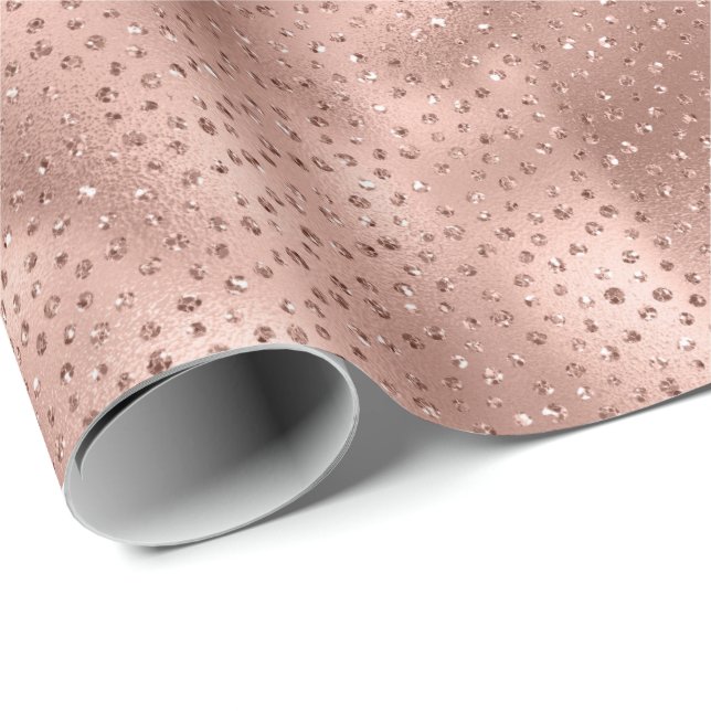 Chic Pink Confetti Wrapping Paper (Roll Corner)