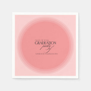 Chic pink customisable graduation party napkin