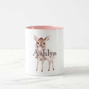Chic Pink Cute Deer Mug