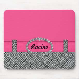 Chic Pink Dress Personalised Mouse Pad