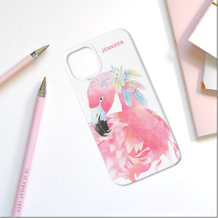 Chic Pink Flamingo Custom  iPhone 13 Case