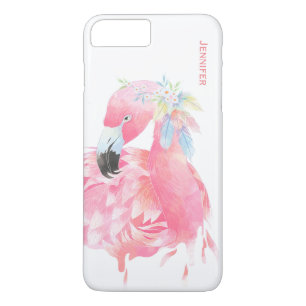 Chic Pink Flamingo Custom iPhone 7 Plus Case
