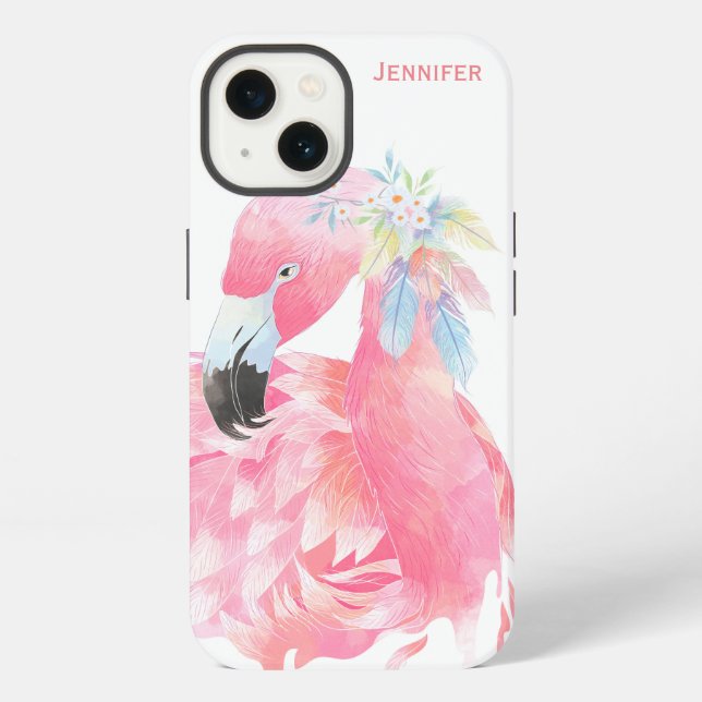 Chic Pink Flamingo Custom  iPhone Case (Back)