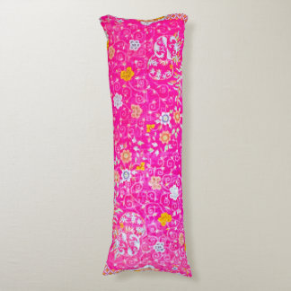 Chic Pink Floral Body Pillow