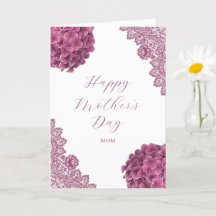 Chic Pink Floral Photo Happy Mother's Day