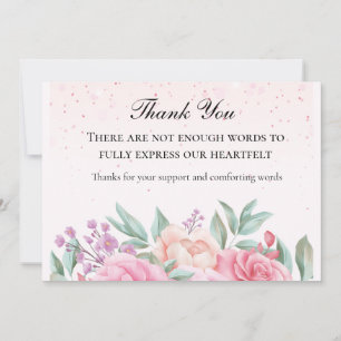 Chic Pink Floral Thank You