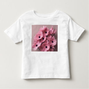 Chic pink floral watercolor bridal  toddler T-Shirt